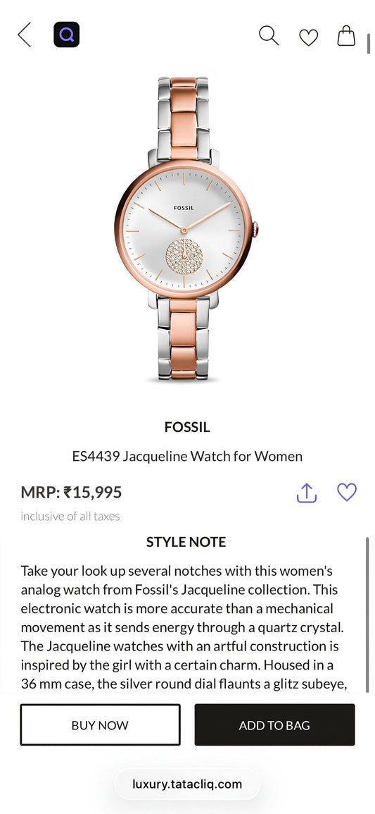 The Fossil Jacqueline Collection