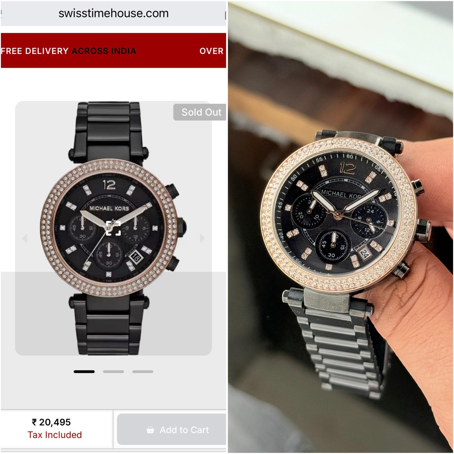 Michael Kors Parker Steel Chronograph model MK5885