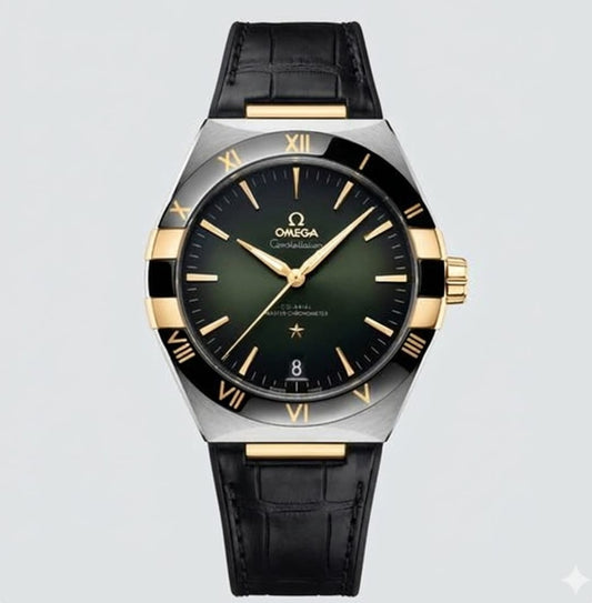 Omega Co Axial Constellation Green Black